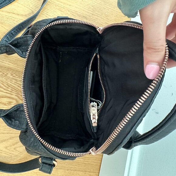 Alexander Wang Mini Rockie Top Handle Shoulder Bag Pebbled Leather Studded Botto - Picture 14 of 15